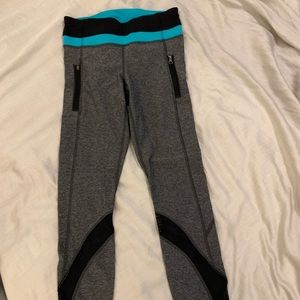 Lululemon Inspire Tights Heathered Blue Tropic sz4